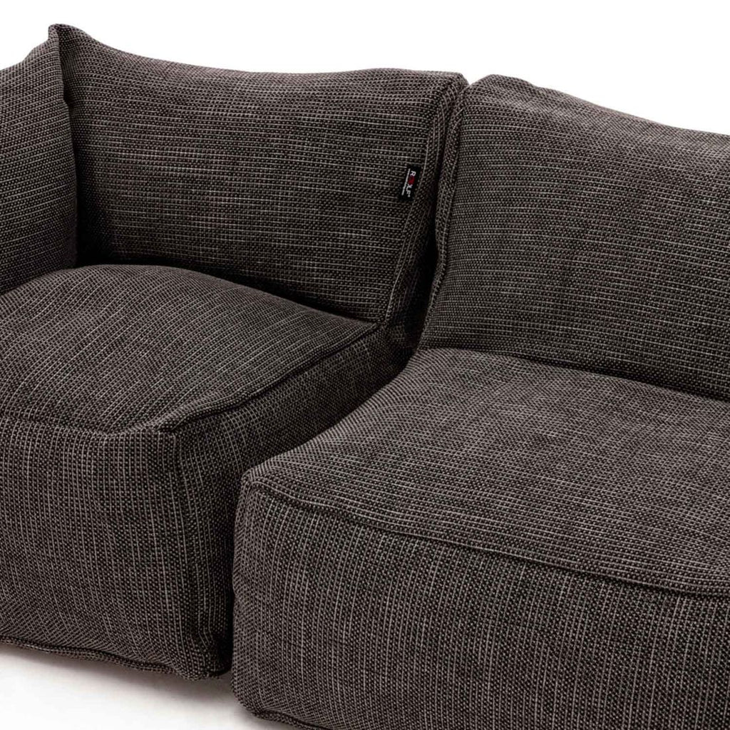 Hagesofa Dotty polypropylen 225 cm antrasitt utsikt fra siden