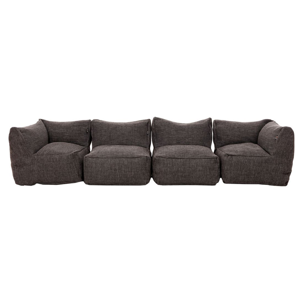 Hagesofa Dotty polypropylen 300 cm antrasitt bakside