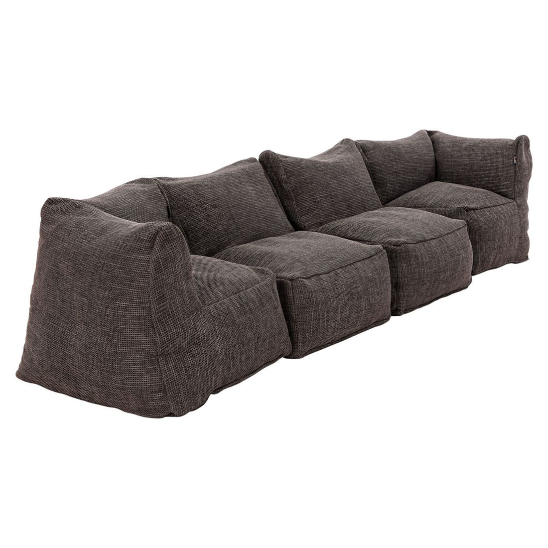 Montert Hagesofa Dotty polypropylen 300 cm antrasitt på terrasse