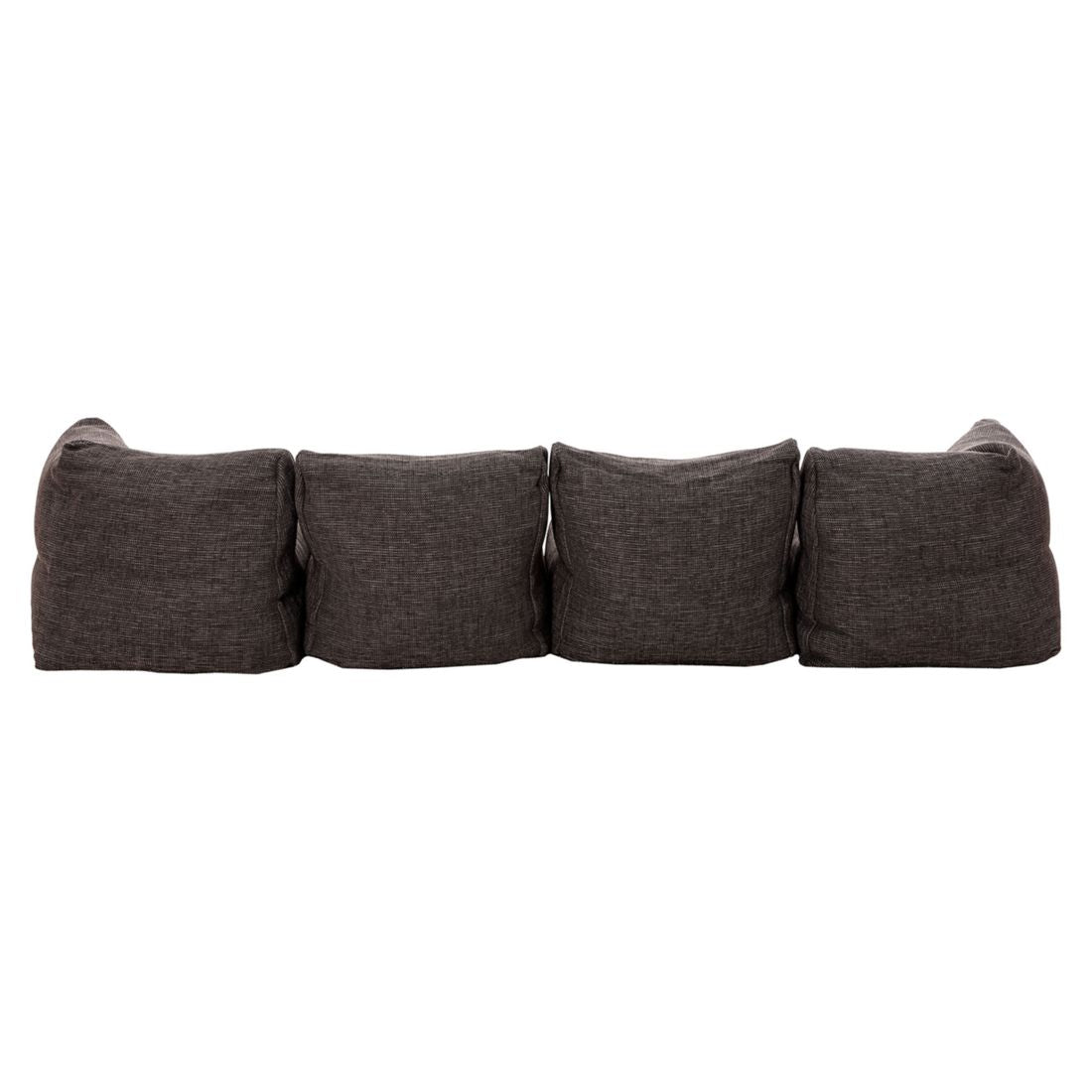 Nærbilde av sittepute på Hagesofa Dotty polypropylen 300 cm antrasitt