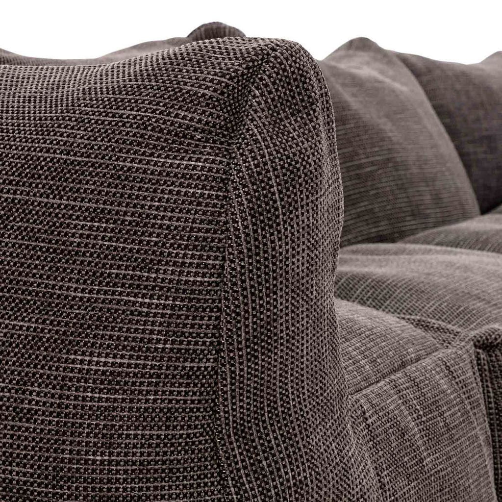 Hagesofa Dotty polypropylen 300 cm antrasitt med puter