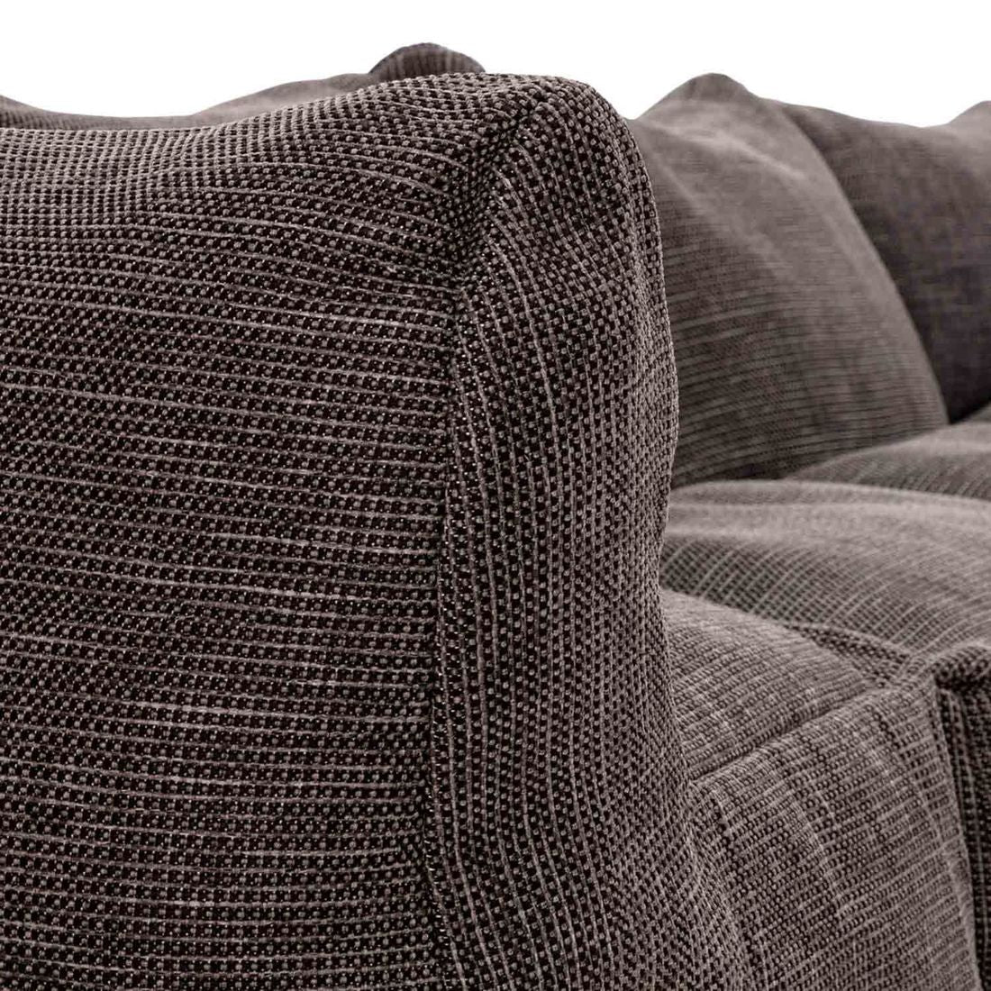 Hagesofa Dotty polypropylen 300 cm antrasitt med puter