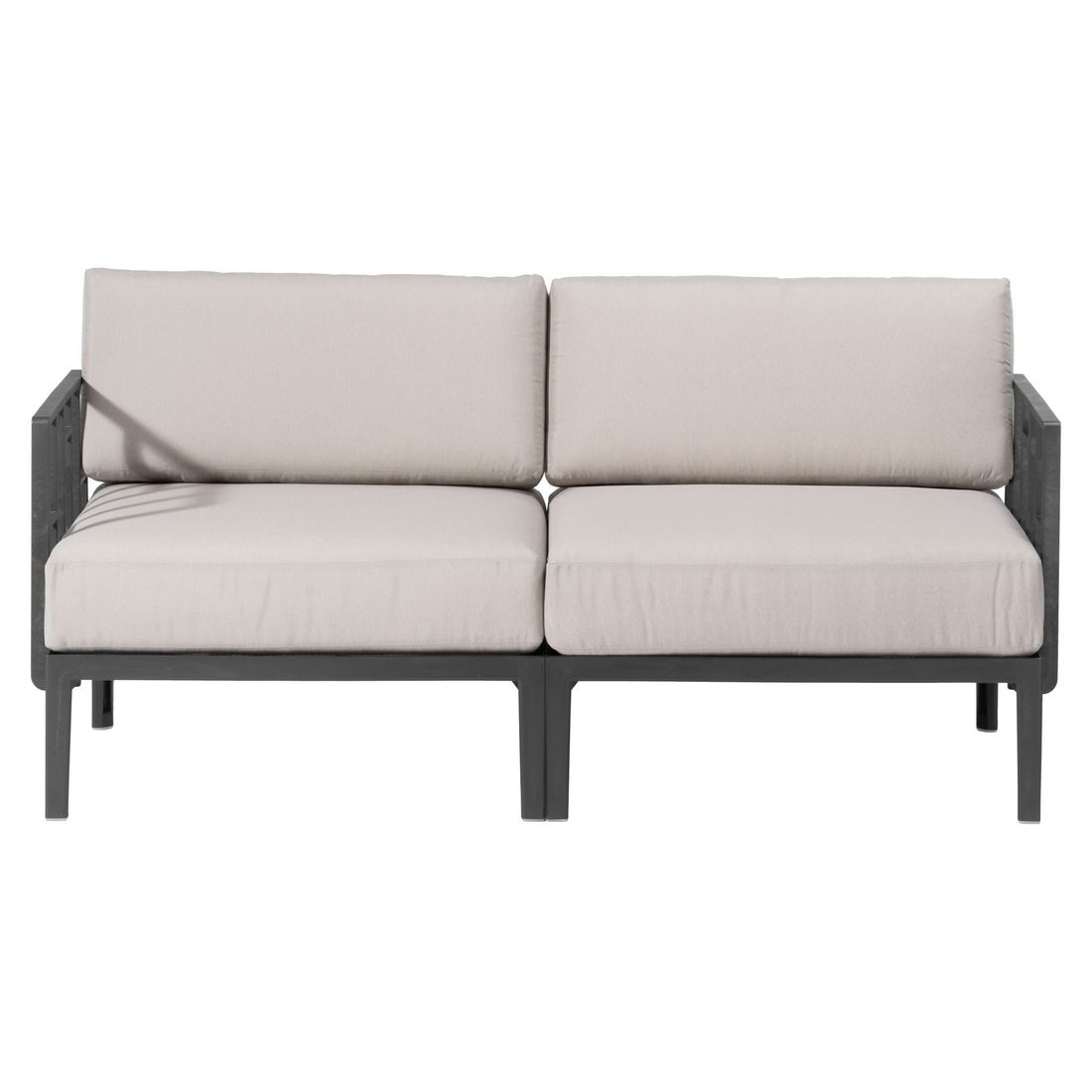 Hagesofa Engels plast/blandingsstoff 166 cm montert i hage