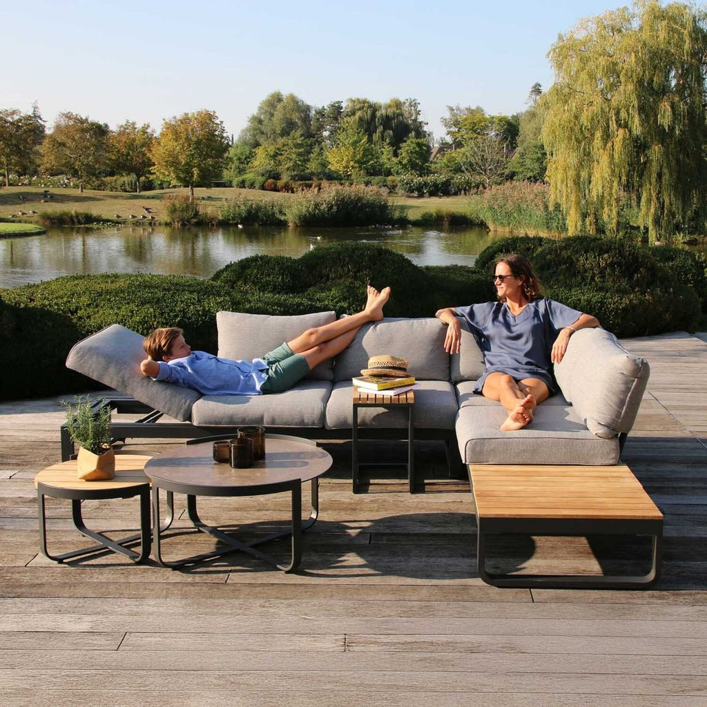 Hagesofa Fly justerbar aluminium/olefin 207 cm moderne design