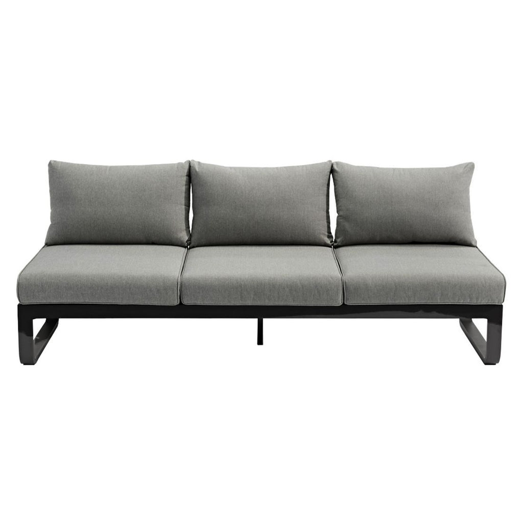 Hagesofa Fly justerbar aluminium/olefin 207 cm bakside