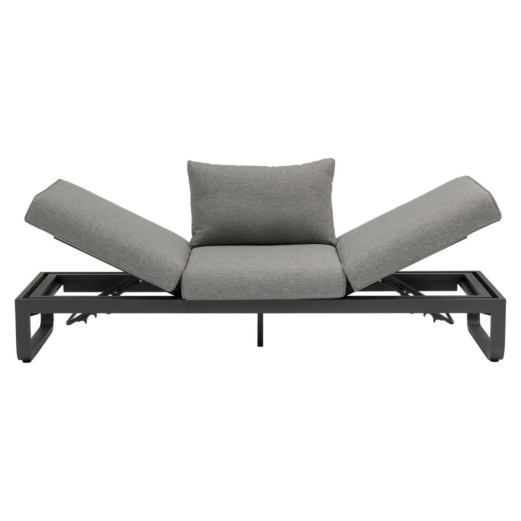 Hagesofa Fly justerbar aluminium/olefin 207 cm nærbilde av justeringsmekanisme