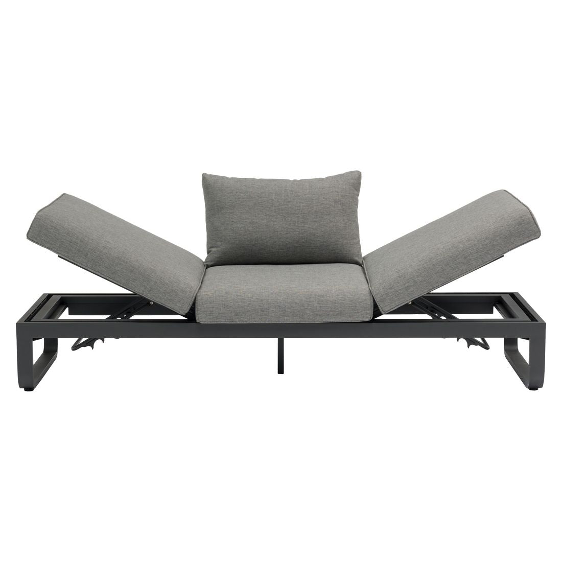 Hagesofa Fly justerbar aluminium/olefin 207 cm nærbilde av justeringsmekanisme