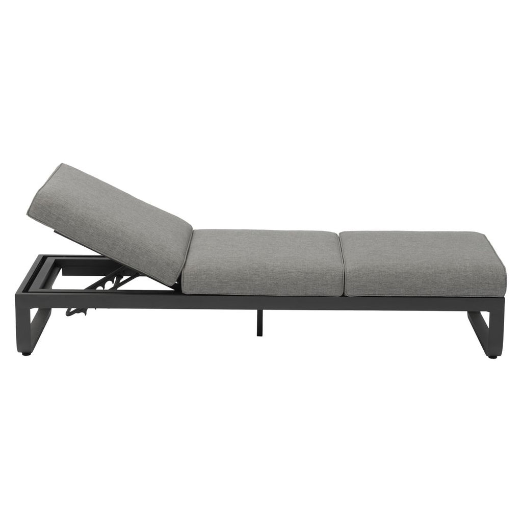 Hagesofa Fly justerbar aluminium/olefin 207 cm sideprofil
