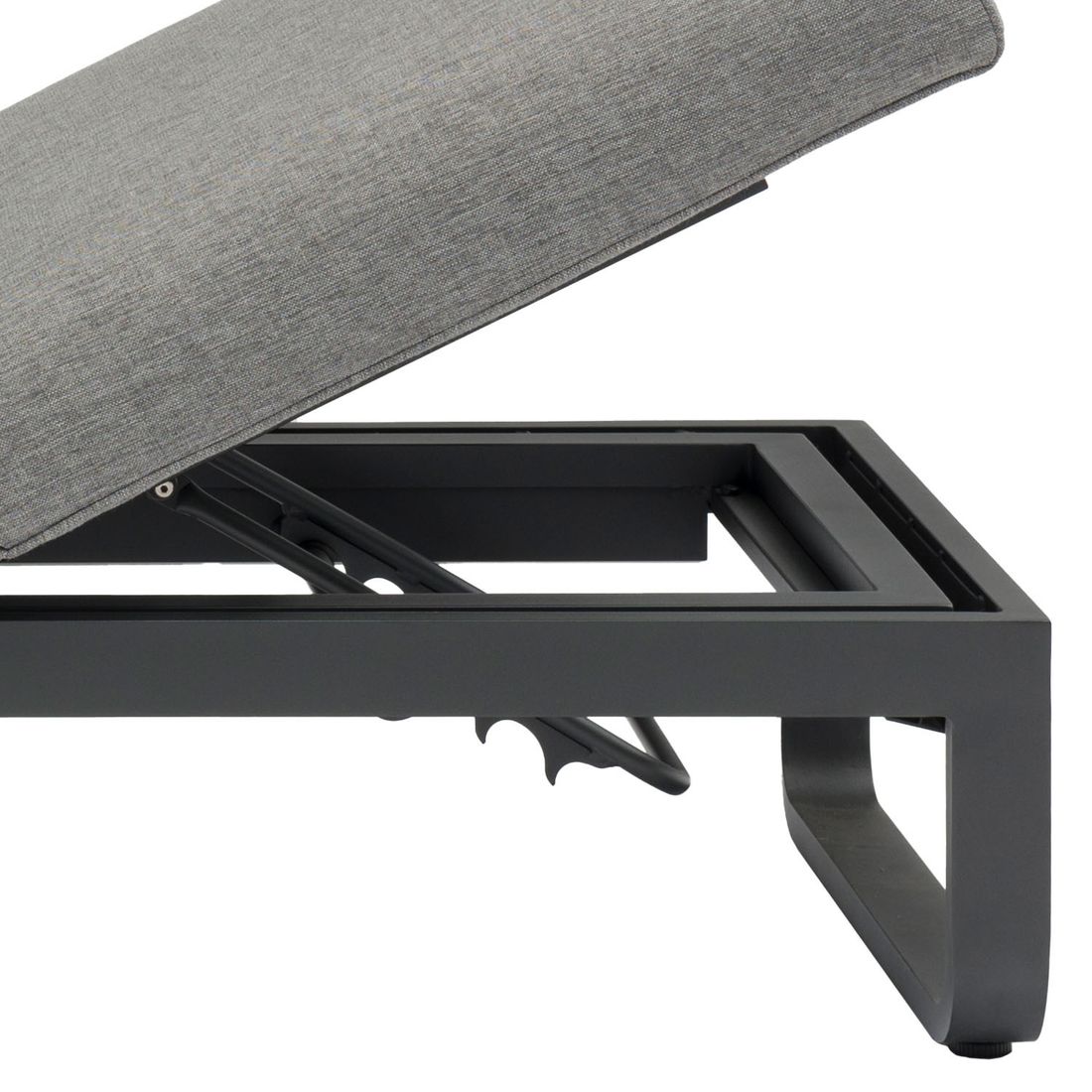 Hagesofa Fly justerbar aluminium/olefin 207 cm puter i Mixed Grey