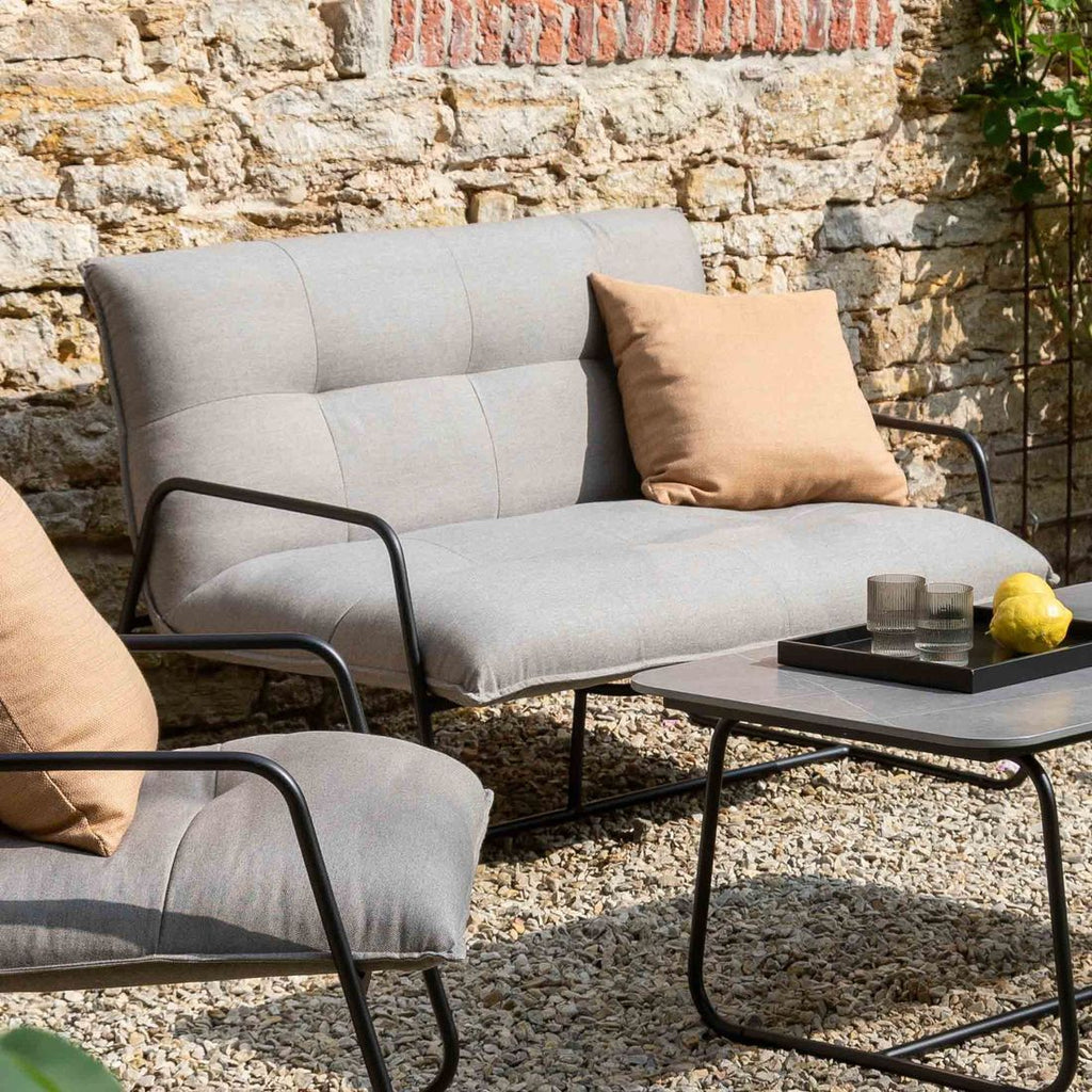 Hagesofa Fontein aluminium Sunbrella 130 cm forfra