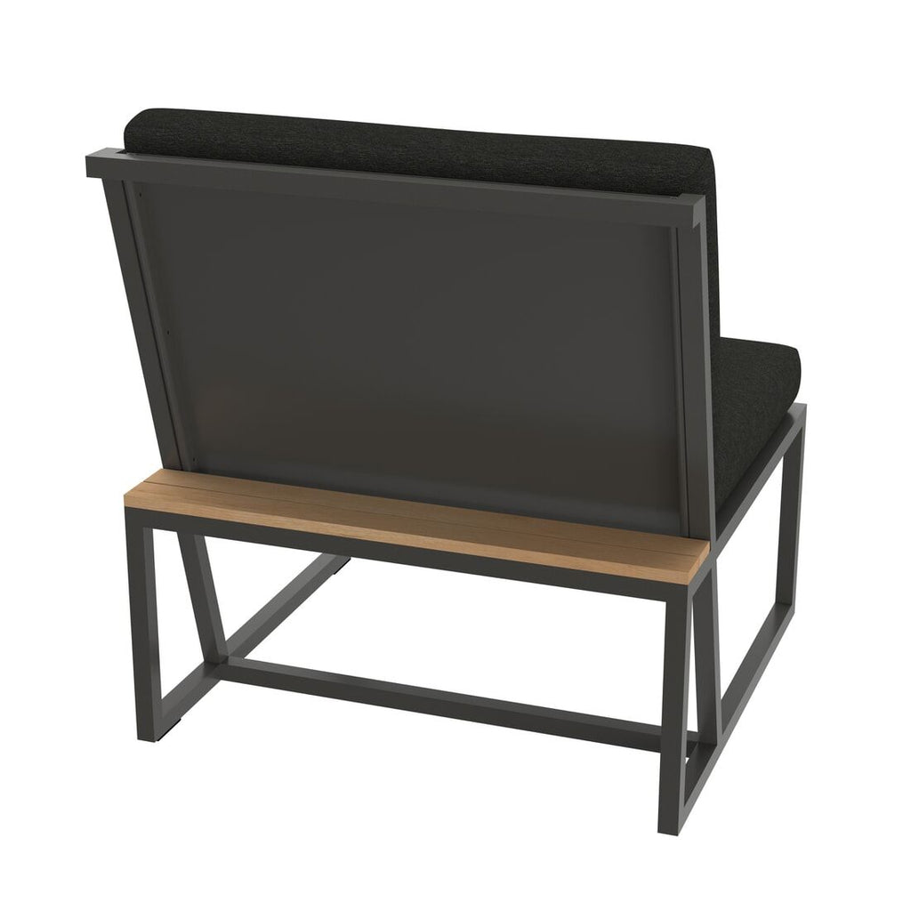Nærbilde av justerbar rygg på Hagesofa Havanna regulerbar aluminium 213 cm