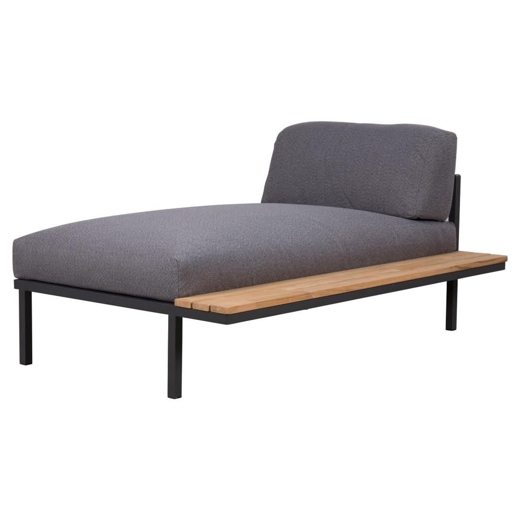 Hagesofa Hudson rustfritt stål/Tuvatextil 144 cm bakside