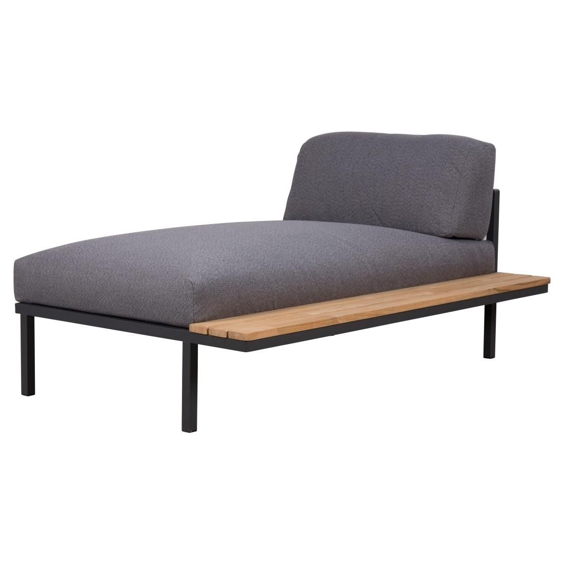 Hagesofa Hudson rustfritt stål/Tuvatextil 144 cm bakside