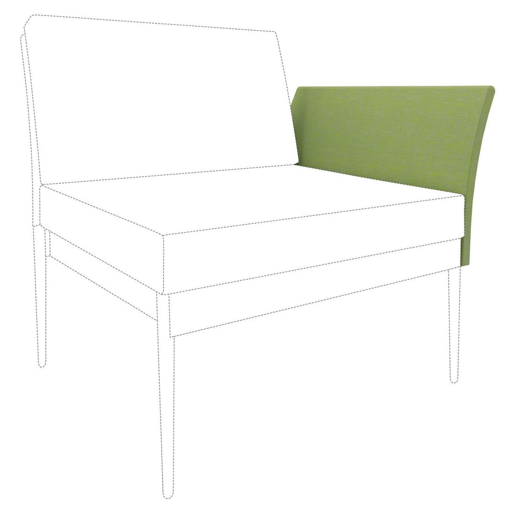 Hagesofa Ildigo aluminium/utestoff 250 cm sett fra siden
