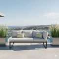 Hagesofa Jimmy med regulerbar rygg aluminium olefin forfra