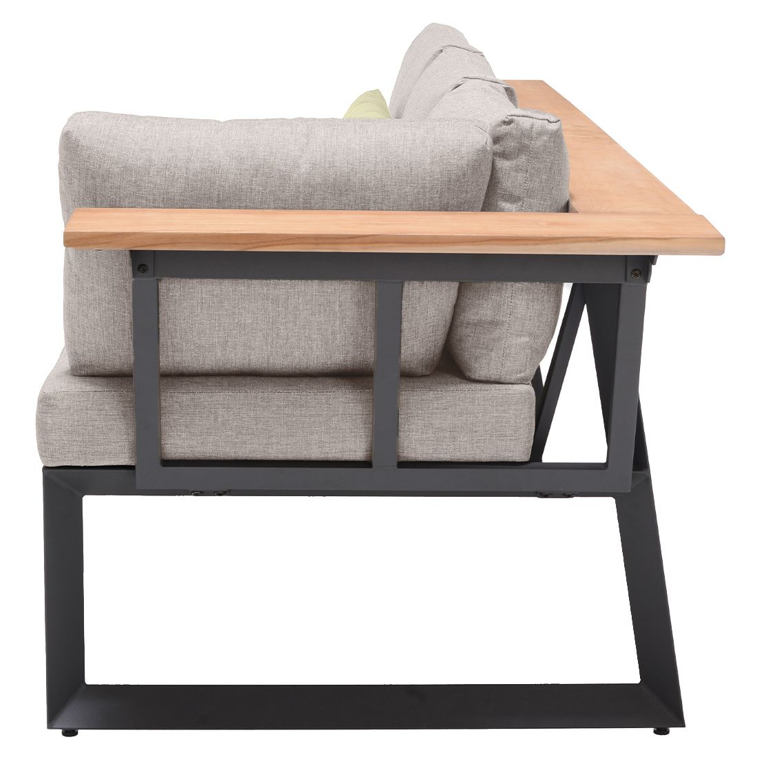Hagesofa Jimmy med regulerbar rygg aluminium olefin montert på terrasse