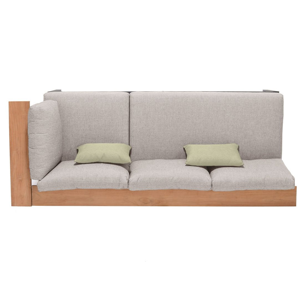 Nærbilde av armlene på Hagesofa Jimmy med regulerbar rygg aluminium olefin