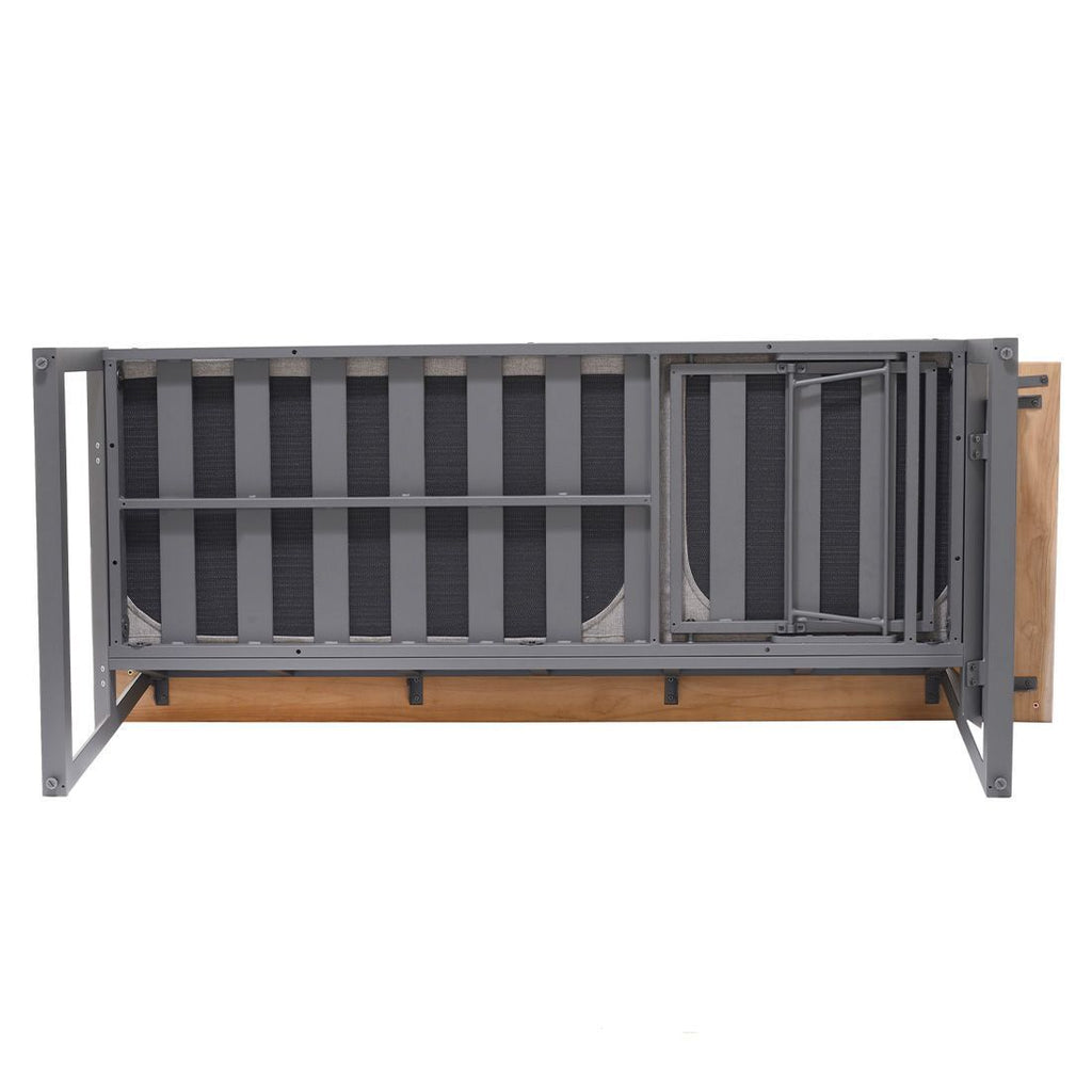 Hagesofa Jimmy med regulerbar rygg aluminium olefin sett fra siden