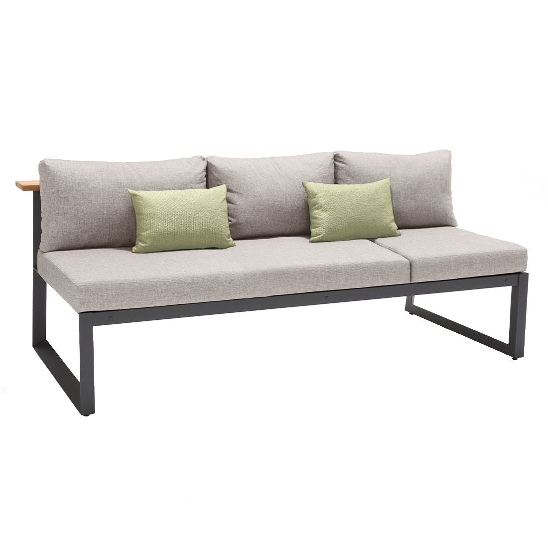 Hagesofa Jimmy aluminium/olefin 200 cm bakside