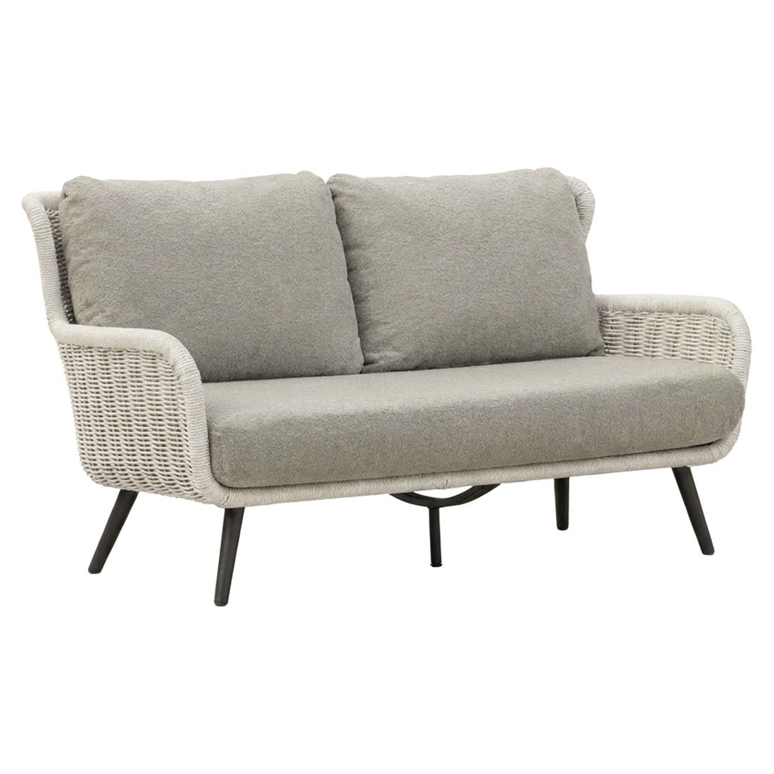 Detalj av Rope-flettverk på Hagesofa Key Largo aluminium tau 162 cm