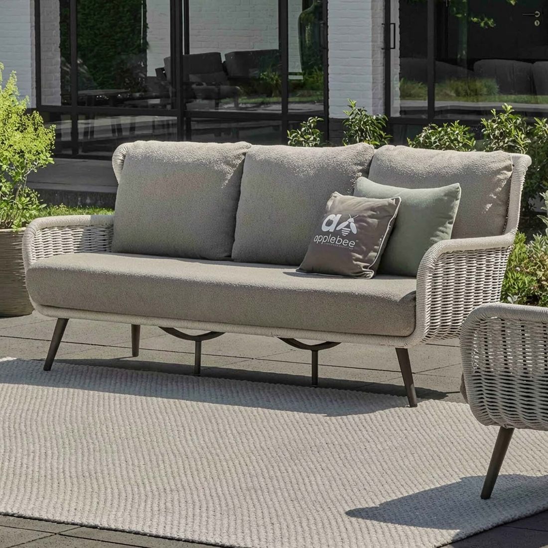 Hagesofa Key Largo aluminium tau 205 cm bakside