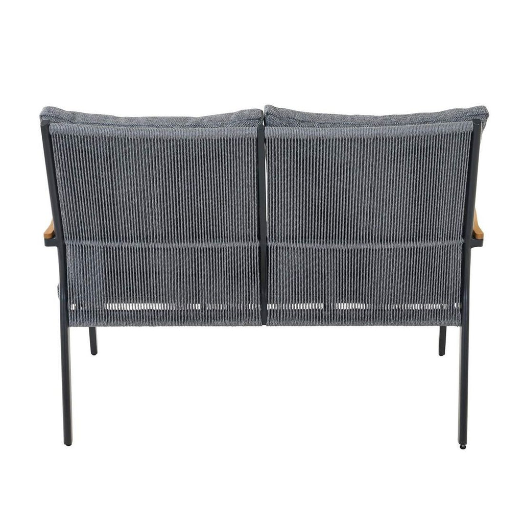 Hagesofa Liguria aluminium og flettverk fra oven