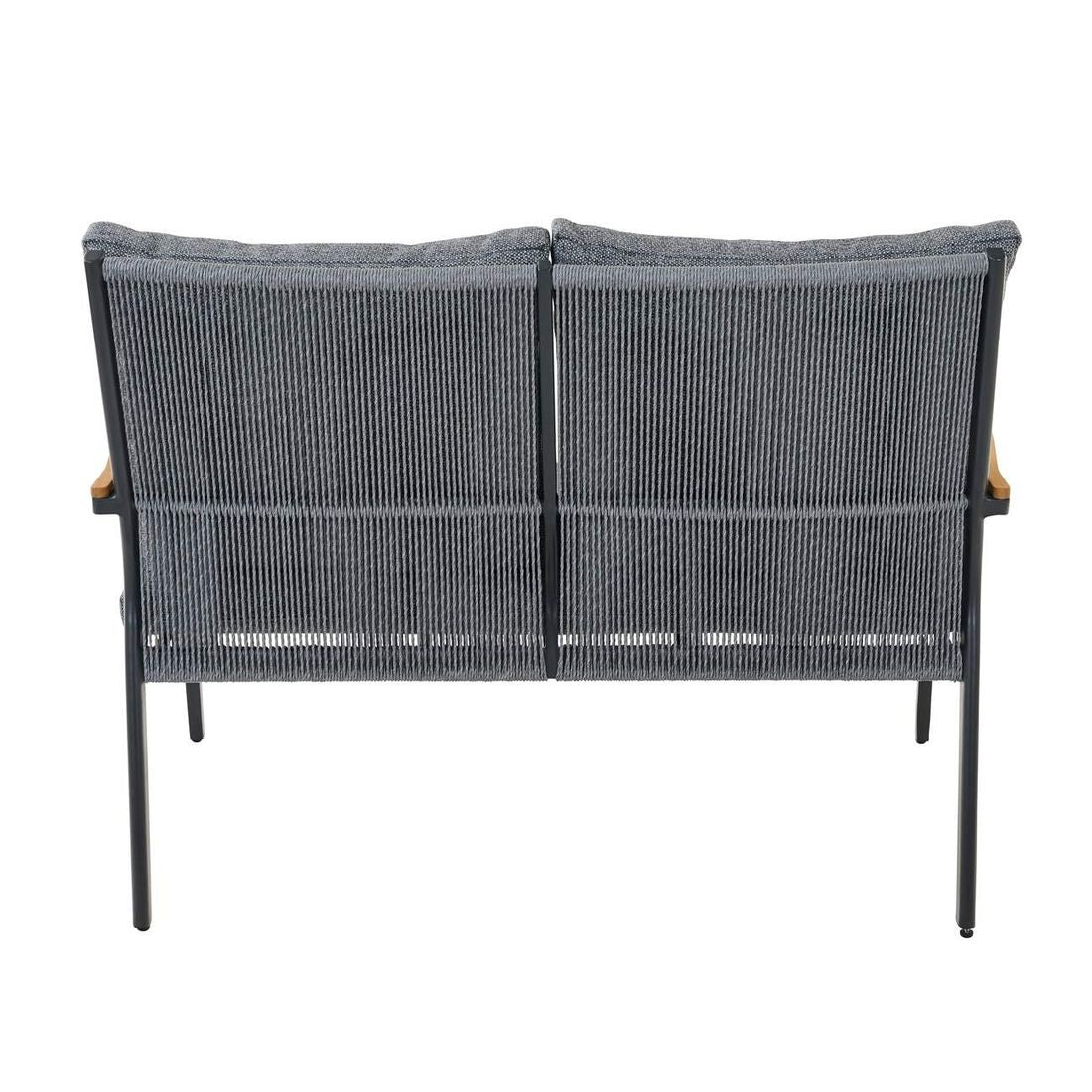 Hagesofa Liguria aluminium og flettverk fra oven