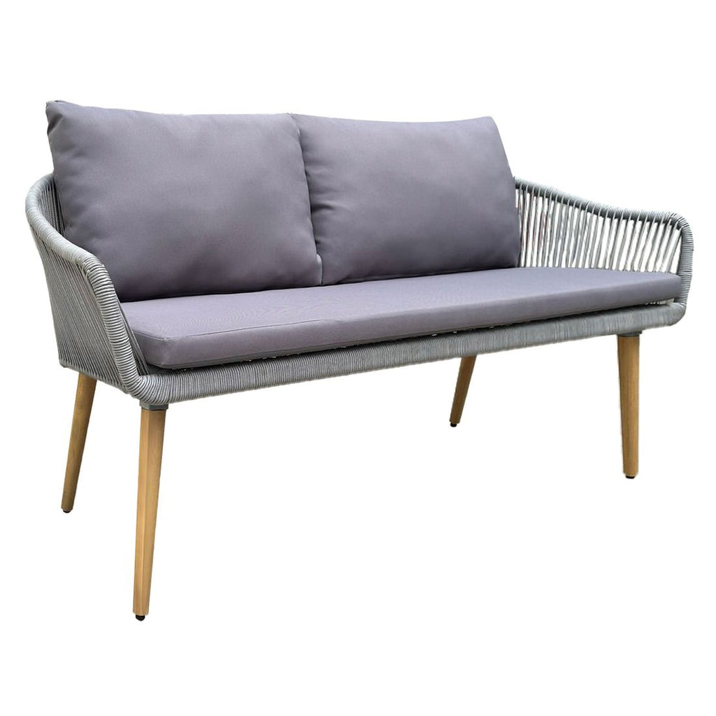 Hagesofa Lille akasie tau polyester 160 cm bakside detalj