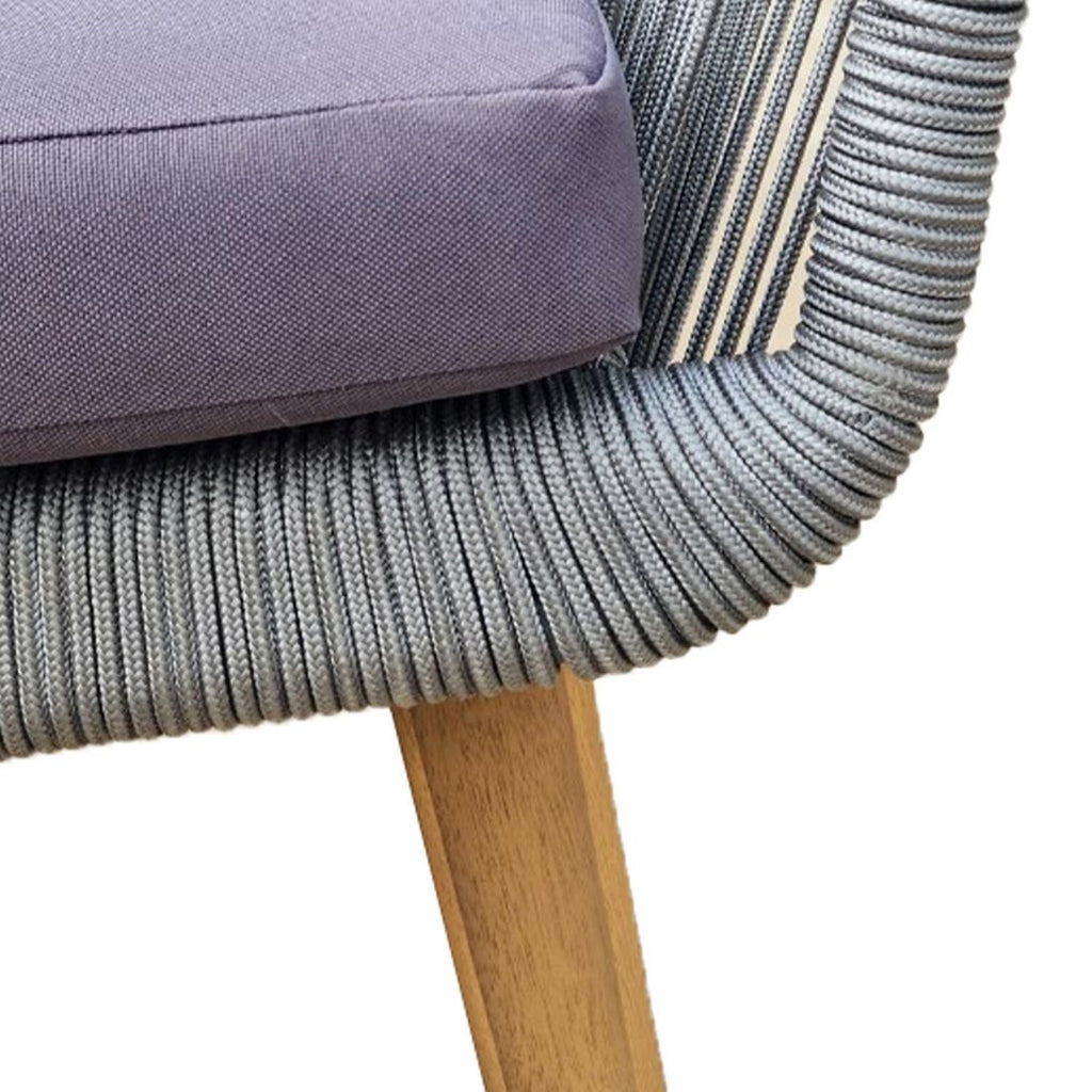 Oversikt av Hagesofa Lille akasie tau polyester 160 cm på terrasse