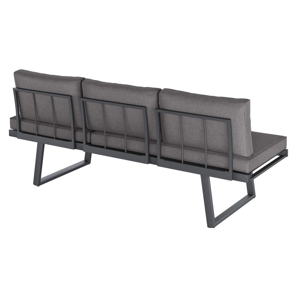 Hagesofa Lucca aluminium/olefin 200 cm - OUTLIV.