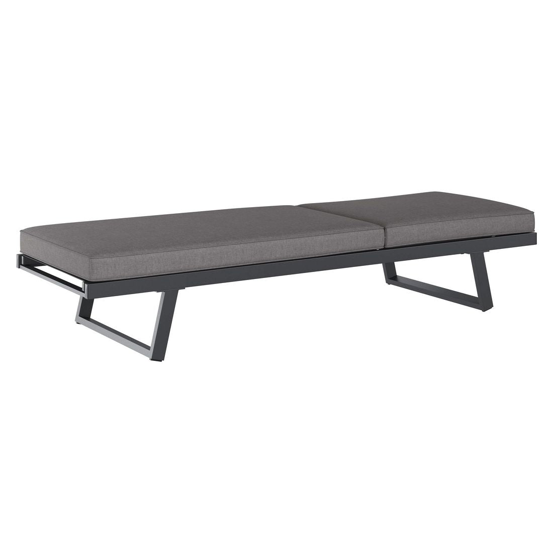 Hagesofa Lucca aluminium/olefin 200 cm antrasitt med relaxfunksjon