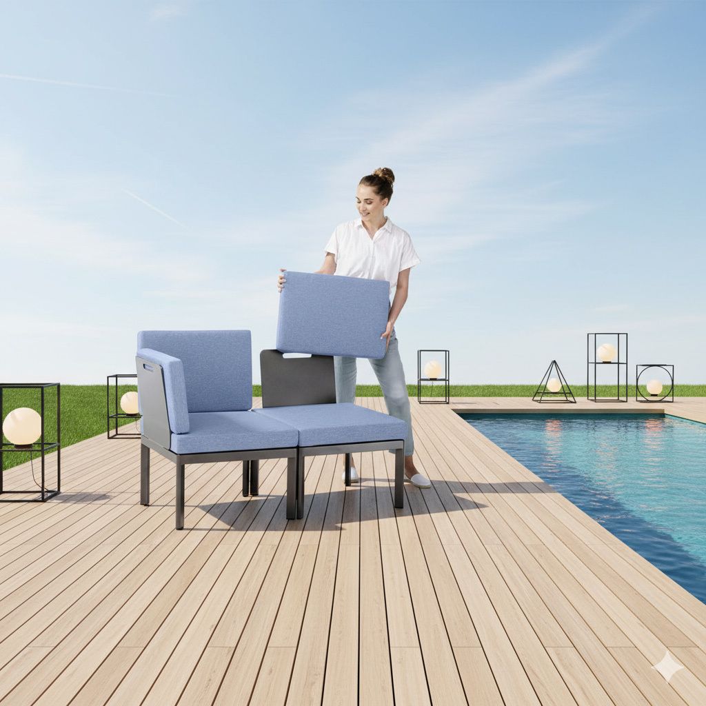 Hagesofa Lugo aluminium/Sunproof - Sieger bakside