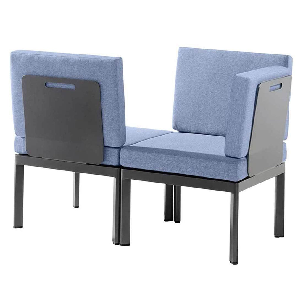 Montert Hagesofa Lugo aluminium/Sunproof - Sieger på terrasse