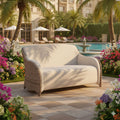 Hagesofa Luxor polyrotting aluminium 155 cm forfra