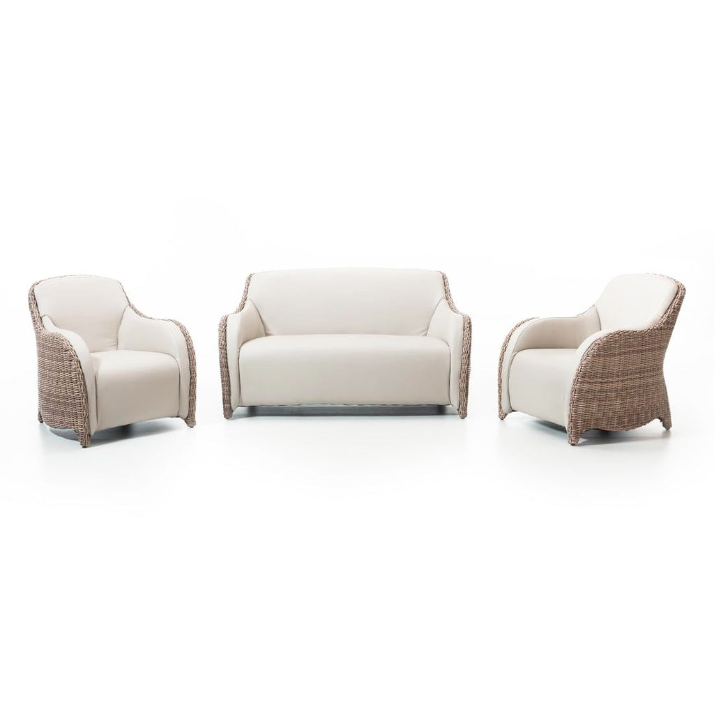 Hagesofa Luxor polyrotting aluminium 155 cm med puter