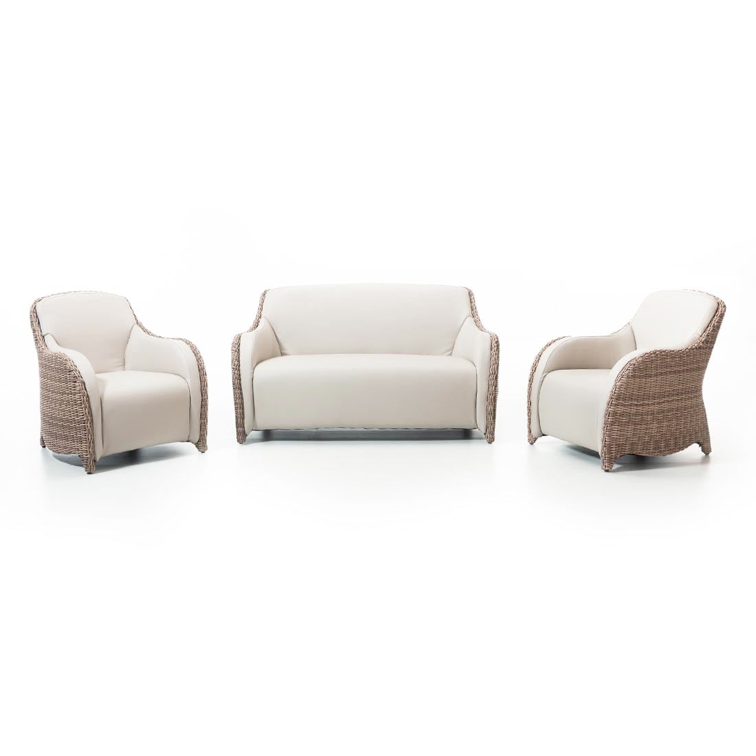 Hagesofa Luxor polyrotting aluminium 155 cm med puter