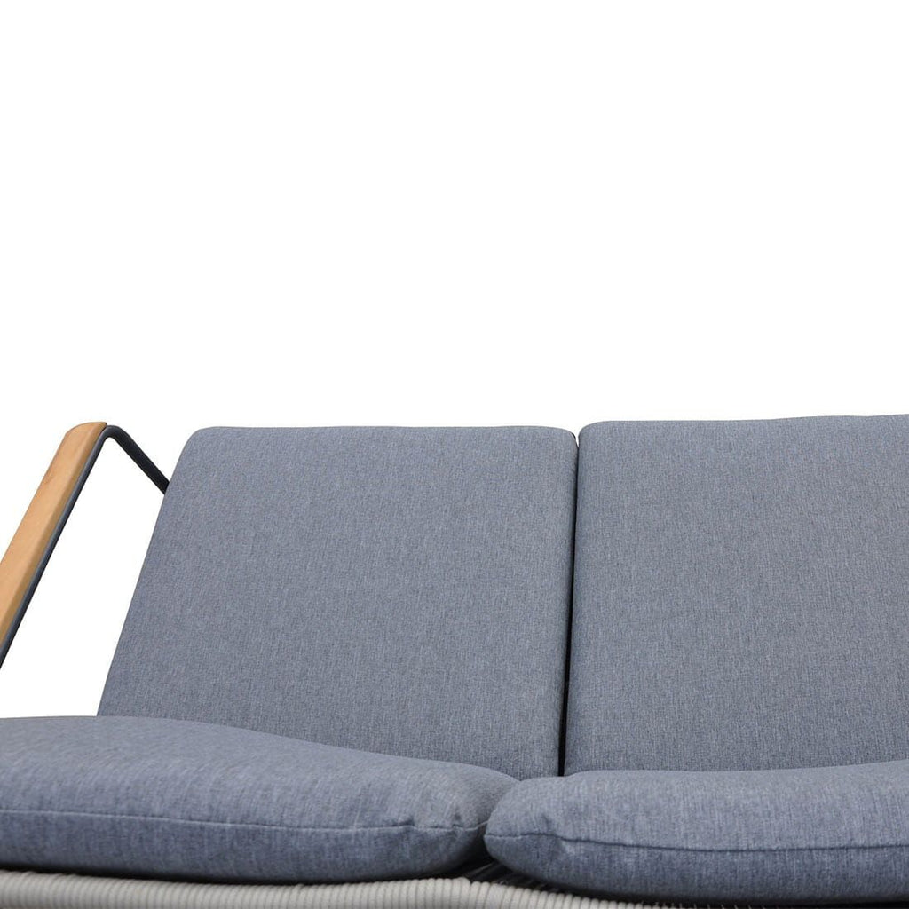 Hagesofa Maranello stål/tau 130 cm med puter