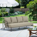 Hagesofa Mareluz stål/polyester 197x75 cm forfra
