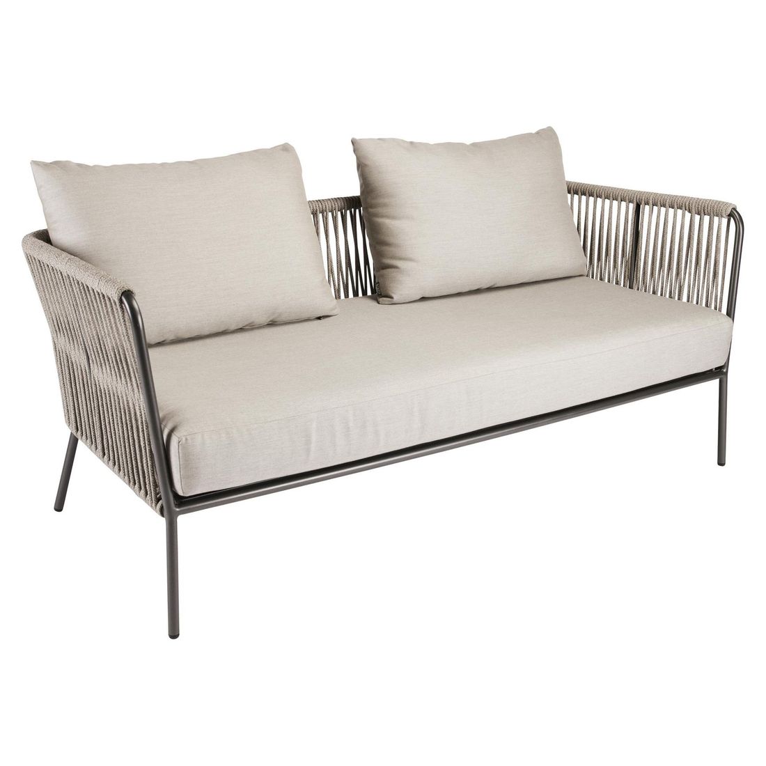 Hagesofa Marla aluminium/tau 164 cm bakside