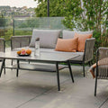Hagesofa Marla aluminium/tau 164 cm forfra
