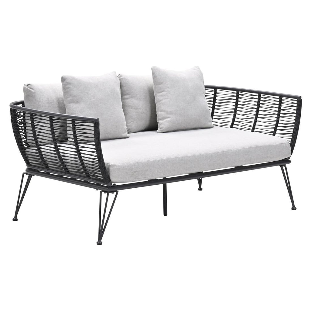 Hagesofa Melissa aluminium tau 175 cm bakside