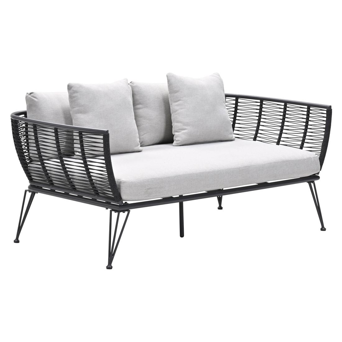 Hagesofa Melissa aluminium tau 175 cm bakside