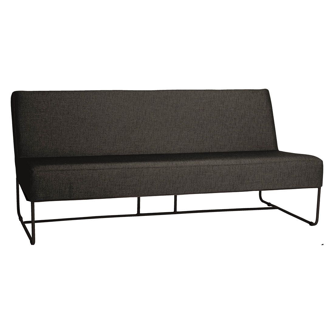 Hagesofa Mia rustfritt stål/utestoff 160 cm bakside