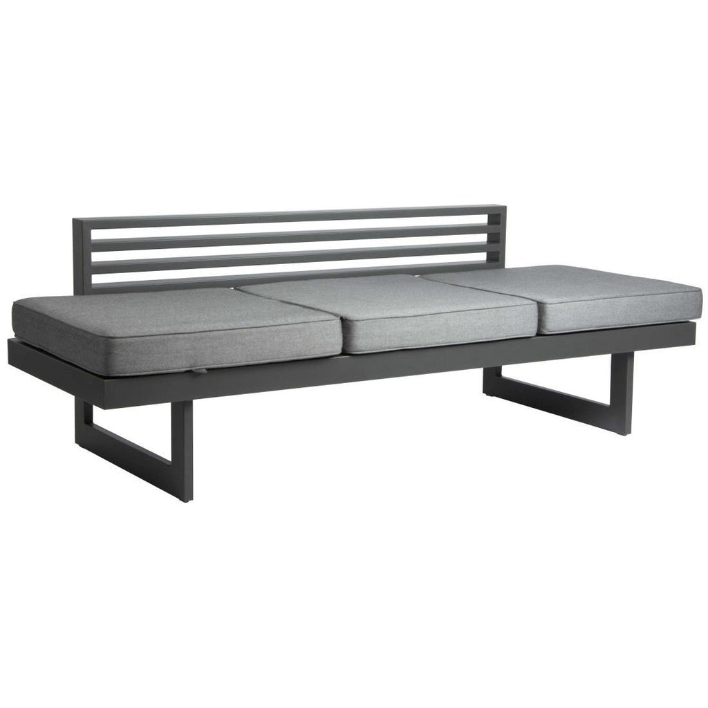 Hagesofa New Holly regulerbar aluminium/utestoff 216 cm bakside