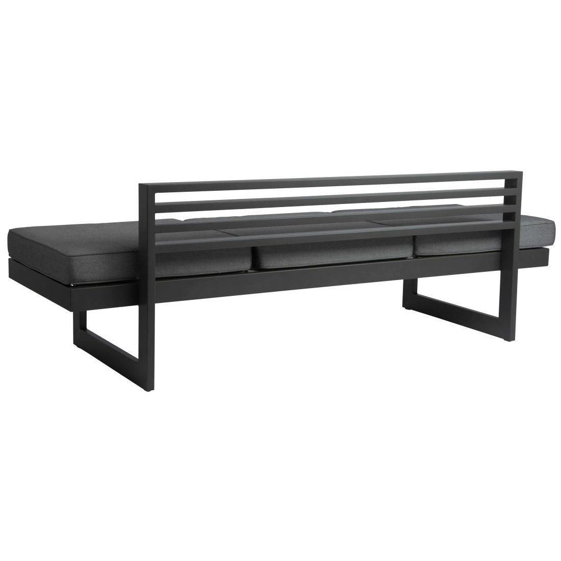 Hagesofa New Holly regulerbar aluminium/utestoff 216 cm detalj av stoff