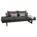 Hagesofa New Holly regulerbar aluminium utestoff 216 cm forfra