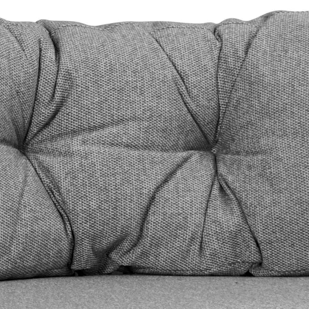 Hagesofa Ocean aluminium/flettverk 202 cm montert på terrasse