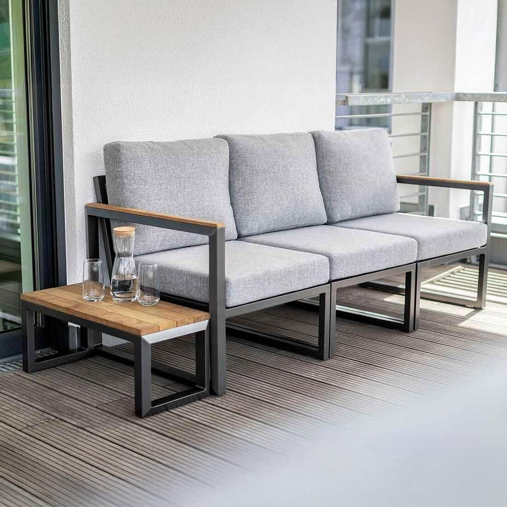 Hagesofa Ocean Skid City Line aluminium/olefin 182,5 cm bakside
