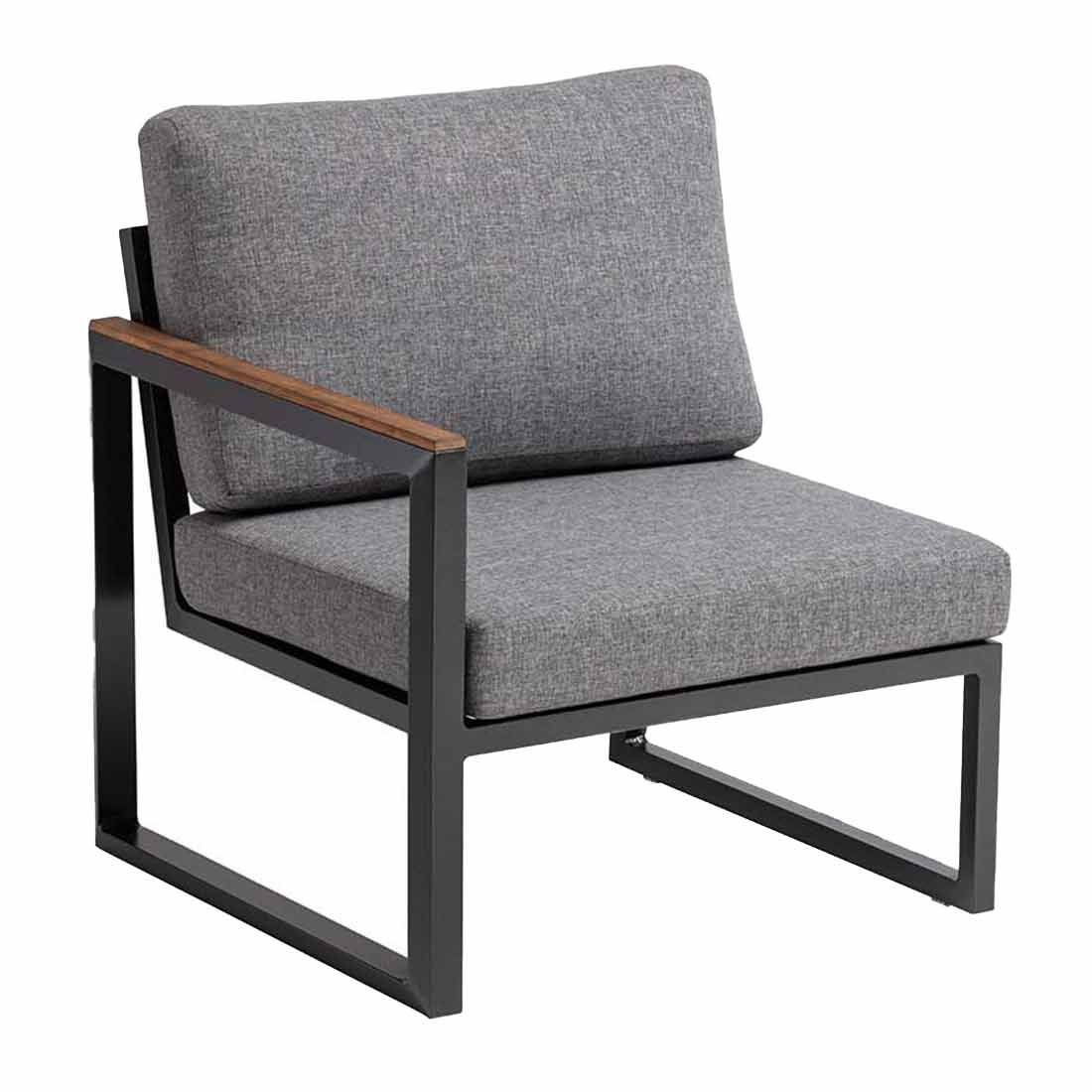Detalj av hagesofa Ocean Skid City Line aluminium/olefin 182,5 cm stoff