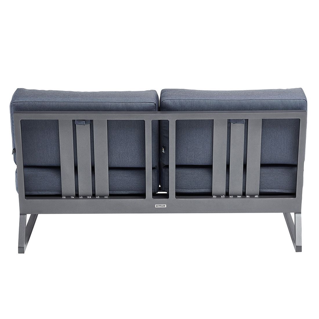 Hagesofa Ocean Skid Platform aluminium 135 cm antrasitt med puter